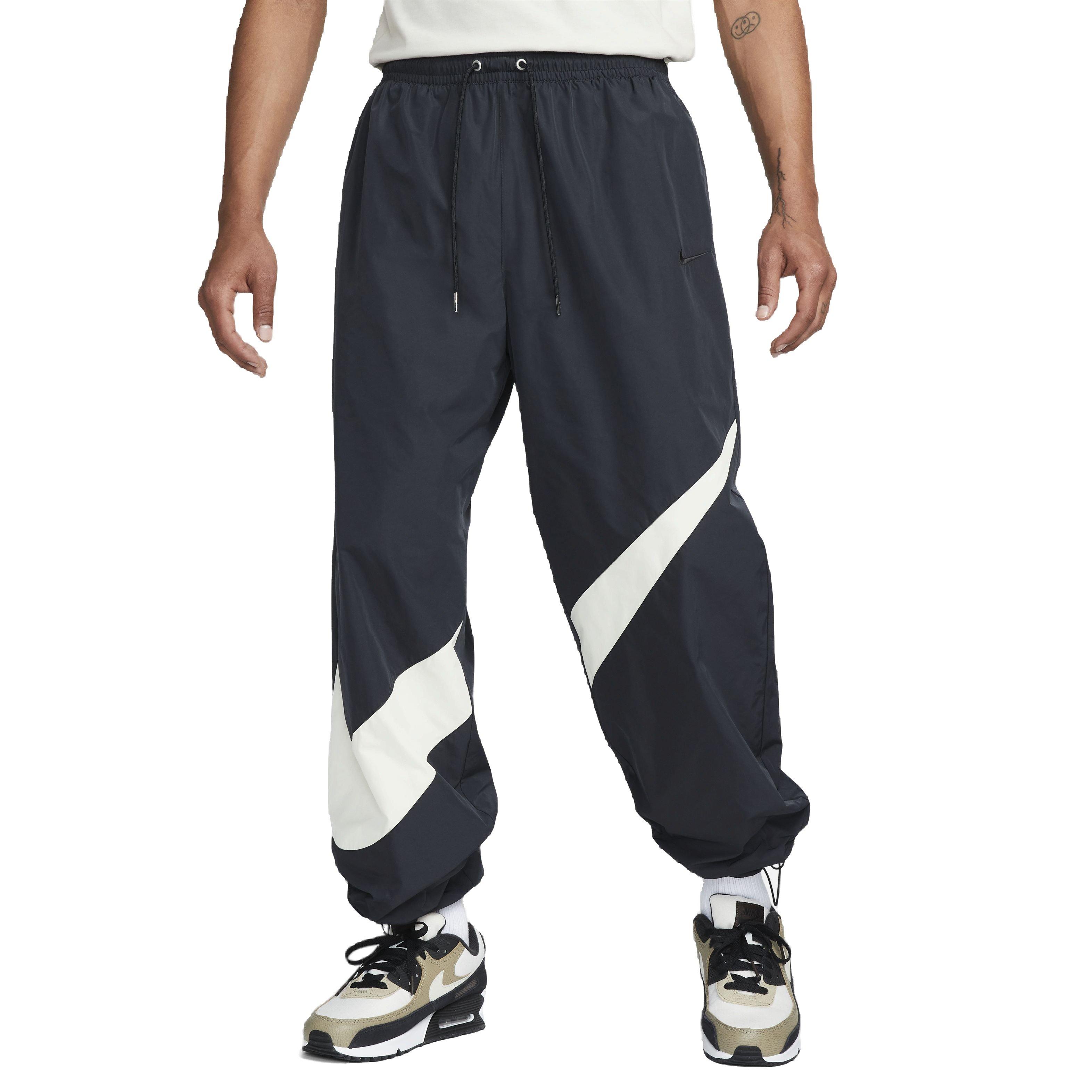 Nike Men's Swoosh Woven Pants - Black - Hibbett | City Gear